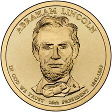 Abraham Lincoln Presidential $1 Coin -  GEM UNC, FRESH FROM NEW ROLL for sale  Shipping to South Africa