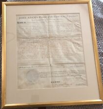 John Adams 1800 Land Grant Signed Pickering McHenry Provenance: General Calmes for sale  Shipping to South Africa