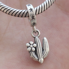 Cactus Charm Pendant 925 Sterling Silver Desert Saguaro Southwest Plant Bracelet for sale  Shipping to South Africa