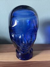 Peruca de exibição vintage azul cobalto vidro tamanho real cabeça manequim 22"" comprar usado  Enviando para Brazil