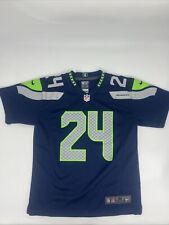 Used, Seattle Seahawks Marshawn Lynch #24 Youth Medium 10-12 NFL Blue Nike Jersey for sale  Shipping to South Africa