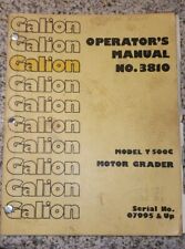 Galion T500c Motor Grader Owner Operator Maintenance Manual No. 3810 Ser. 07995 for sale  Shipping to South Africa