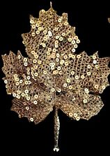 Hoja decorativa arce realeza brillo textura oro otoño, conjunto de 6 segunda mano  Embacar hacia Spain