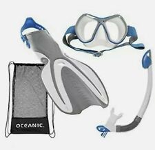 Kit de mergulho Oceanic adulto snorkel, viseira flippers bolsa tamanho pequeno/md NOVO - SEM CAIXA comprar usado  Enviando para Brazil