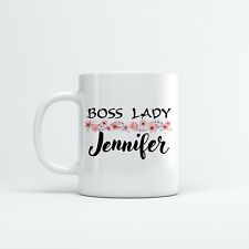 Used, Personalised BOSS LADY Custom Name Printed Coffee Mug Gift For Her Office Cup  for sale  Shipping to South Africa