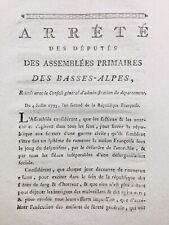Fato Anarquista Alps Of High Provence 1793 Députés Provence Bucelle Gassend comprar usado  Enviando para Brazil