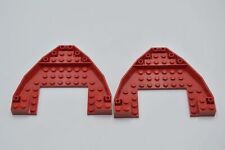 Usado, LEGO 2 x Bootsrumpf rot Red Boat Bow Brick 10x12x1 Open 47404 comprar usado  Enviando para Brazil