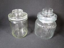 2 x Glass Storage Jars Airtight Lids for sale  Shipping to South Africa