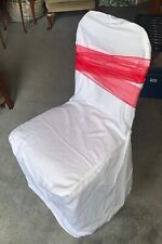 Used, 1-9 Chair Covers Dining Slip Seat Cover Wedding Party Anniversary, with Ribbon for sale  Shipping to South Africa