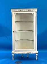 A LOVELY BESPAQ MINIATURES WHITE CORNER DISPLAY CABINET WITH GOLD TRIM for sale  Shipping to South Africa