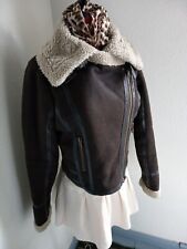 Faux shearling aviator for sale  LEICESTER