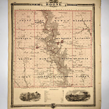 1875 iowa map for sale  Evansdale