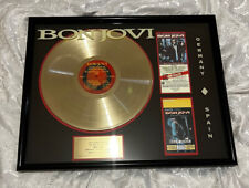 Boletos Bon Jovi Keep The Faith Gold LP enmarcados 1993 ESPAÑA ALEMANIA Vintage segunda mano  Embacar hacia Argentina