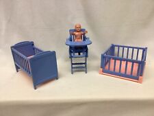 Vintage Ideal Dollhouse Nursery Furniture-Set Of 3 With Baby for sale  Shipping to South Africa