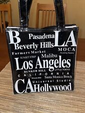 Bolsa de ombro Souvenir Los Angeles LA, Jay Joshua, preta e branca Beverly Hills, usado comprar usado  Enviando para Brazil