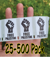 FREE PALESTINE 25-500 Pack stickers Political movement Gaza end occupation  for sale  Shipping to South Africa