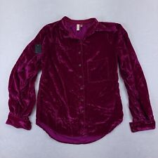 Anthropologie Pilcro Crushed Velvet Femme Shirt Berry Fuschia Pink Size XXS for sale  Shipping to South Africa