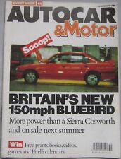 Autocar magazine 1989 for sale  DARWEN