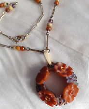 Vintage necklace carved for sale  NUNEATON