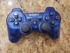 Controlador OEM PS3 Dual Shock 3 Azul Transparente Transparente Genuino Sony - PROBADO segunda mano  Embacar hacia Argentina