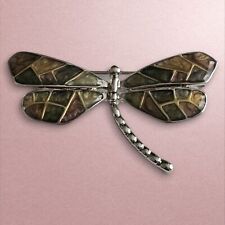 Vintage SIGNED 70s Designer LIZ CLAIBORNE Enameled Winged DRAGONFLY PIN BROOCH  for sale  Shipping to South Africa