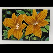 Portree Isle Of Skye Scotland Hanging Tile Plaque Orange Lilly Flowers Picture for sale  Shipping to South Africa