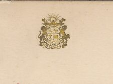 Índia Jaipur Estado 1948 Palácio Rambagh cartão de convite de casamento com crista comprar usado  Enviando para Brazil