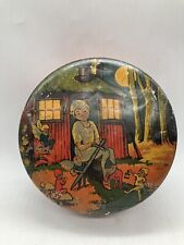 ENGLISH PETER PAN WENDY HUT BISCUIT TOFFEE TIN 1920S Vintage RARE Collectable, used for sale  Shipping to South Africa