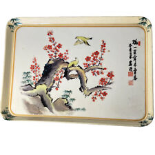 Bandeja de TV vintage asiática flor de cerejeira com bandeja de pássaros melamina 14 polegadas comprar usado  Enviando para Brazil