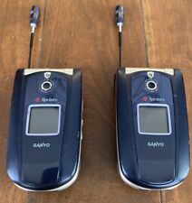 Pair Vintage Sanyo SCP-8100 (Sprint) Flip Celphones Feature Phones, used for sale  Shipping to South Africa