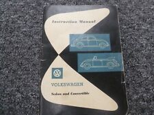 1961 Volkswagen VW Beetle 2DR Sedan e Conversível Manual do Proprietário Operador comprar usado  Enviando para Brazil