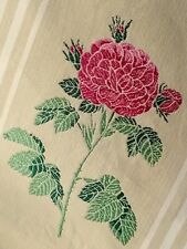 Embroidered rose striped for sale  SUDBURY