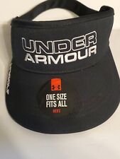 MENS UNDER ARMOUR GOLF VISOR/HAT - ONE SIZE FITS ALL BLACK WITH WHITE LETTERING  for sale  Shipping to South Africa