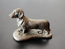 Escultura vintage de estanho Dachshund em miniatura de cachorro assinada 1"  comprar usado  Enviando para Brazil
