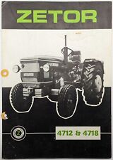 Folheto original de tratores Zetor 4712 e 4718, década de 1980, mercado do Reino Unido comprar usado  Enviando para Brazil