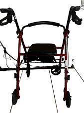 Andador de rolo Drive Medical 4 rodas com assento e suporte removível para as costas - Vermelho comprar usado  Enviando para Brazil