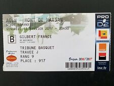 Ticket match Rugby AGEN - MONT DE MARSAN SUA STADE MONTOIS BILLET 2016/2017   , occasion d'occasion  Fontaine-lès-Dijon