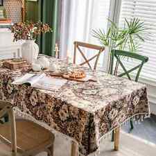 Painting Flower Tablecloth Banquet Dinner Party Cotton Table Linen TableCloth for sale  Shipping to South Africa