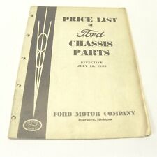 1938 lista de precios de piezas de chasis Ford catálogo manual libro información del concesionario segunda mano  Embacar hacia Mexico
