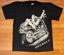 Camiseta de Colección Años 90 Bikini Chick Myrtle Beach EE. UU. Motociclista Talla L segunda mano  Embacar hacia Argentina