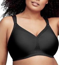 Glamorise BLACK Magic Lift Seamless Unlined Soft Cup Bra, US 44H, UK 44FF for sale  Shipping to South Africa