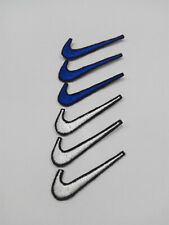 Usado, 6 Parches bordadso para PEGAR estilo Nike 5/1,5 cm blanco y azul adorno ropa segunda mano  Embacar hacia Argentina