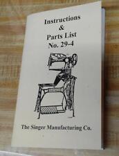 Used, Singer 29-4 Sewing Machine Instruction and Parts Manual for sale  Shipping to South Africa