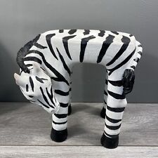 Used, Zebra Plant Stand Sculpture Flat Back Side Table Stool Display Resin Unbranded for sale  Shipping to South Africa