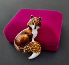 Fox crystal brooch for sale  Ireland