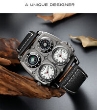 Oulm 1140 relógios masculinos pulseira de couro relógio de quartzo militar relogio masculino comprar usado  Enviando para Brazil