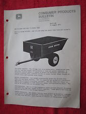 1971 FOR JOHN DEERE DEALERS NEW 50 MOWER DUMP CART FOR'72 BULLETIN/BROCHURE for sale  Vermont