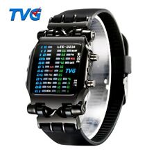 TVG Luxo Masculino Moda Pulseira de Borracha LED Relógio Digital Impermeável Esportes, usado comprar usado  Enviando para Brazil