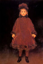 Dream-art Oil painting Lord Frederick Leighton - portrait of young girl standing for sale  Shipping to Canada