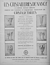 Publicité 1927 cristallerie d'occasion  Compiègne